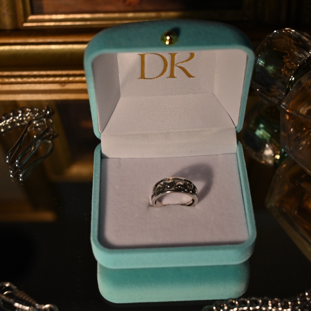 Silver Heart Ring Band